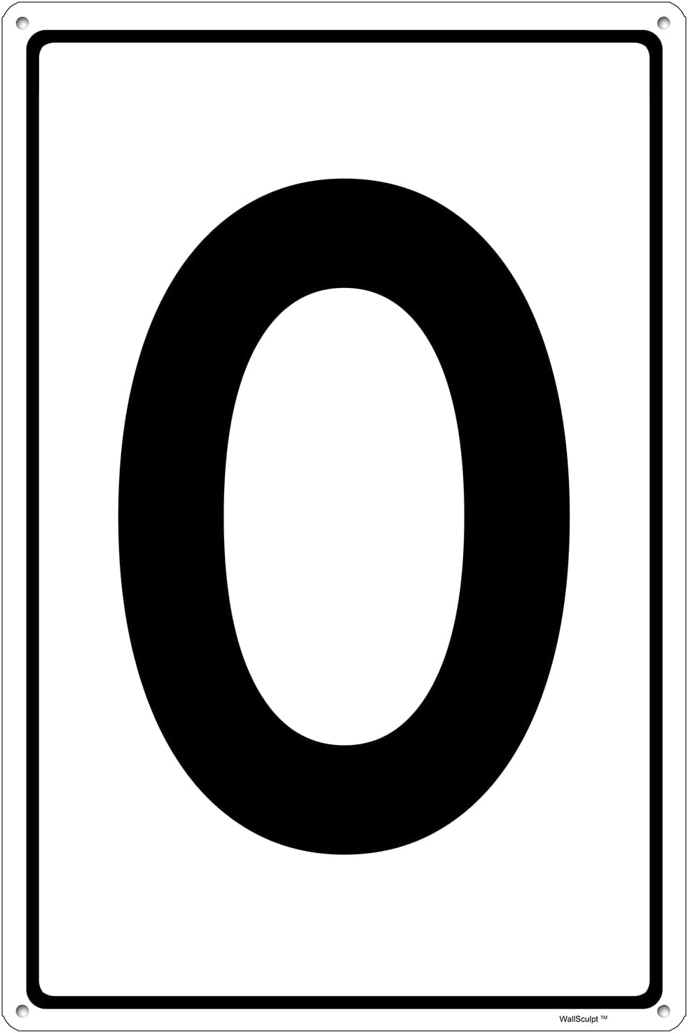 Aluminum Letter Sign O Parking Spot Floor Aisle Dock Outdoor 8x12 White ...