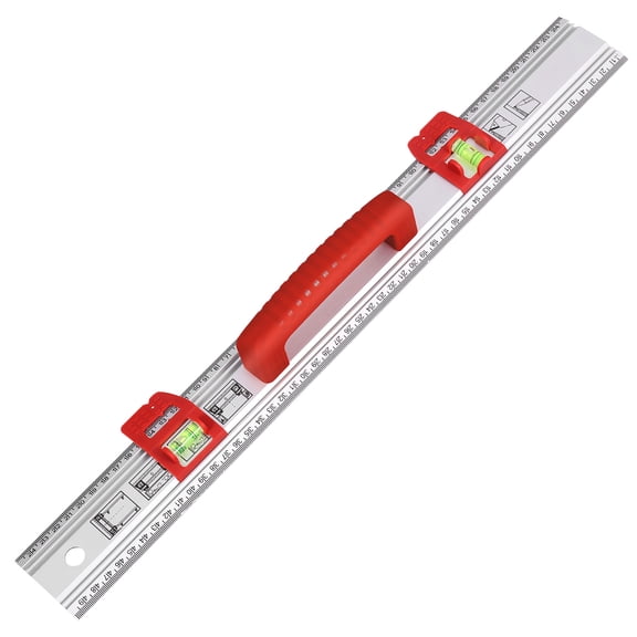 Aluminum Level Ruler with 2 Spirit Levels Sliding Marker Multifunctional Layout Tool for Woodworking Tile Home Improvement