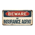 thumbnail image 1 of Aluminum License Plate - Beware of Insurance Agent, 1 of 1