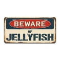 thumbnail image 1 of Aluminum License Plate - Beware of Jellyfish, 1 of 1