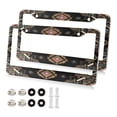 thumbnail image 1 of Aluminum License Plate Frame 2 Pack Car Exterior Accessory Car Tag Holder for Front Rear Plates Cars Decor Abstract Shapes Pattern, 1 of 7