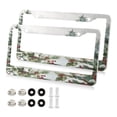 thumbnail image 1 of Aluminum License Plate Frame 2 Pack Car Exterior Accessory Car Tag Holder for Front Rear Plates Cars Decor Beautiful Winter Forest Painting, 1 of 7