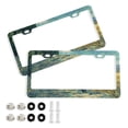 thumbnail image 1 of Aluminum License Plate Frame 2 Pack Car Exterior Accessory Car Tag Holder for Front Rear Plates Cars Decor Black Cat Walking Fields, 1 of 7