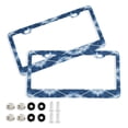 thumbnail image 1 of Aluminum License Plate Frame 2 Pack Car Exterior Accessory Car Tag Holder for Front Rear Plates Cars Decor Blue and White Tie-dye, 1 of 7