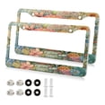 thumbnail image 1 of Aluminum License Plate Frame 2 Pack Car Exterior Accessory Car Tag Holder for Front Rear Plates Cars Decor Cute Mushroom House, 1 of 7