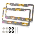 thumbnail image 1 of Aluminum License Plate Frame 2 Pack Car Exterior Accessory Car Tag Holder for Front Rear Plates Cars Decor Cute Tiger Face Pattern, 1 of 7