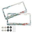 thumbnail image 1 of Aluminum License Plate Frame 2 Pack Car Exterior Accessory Car Tag Holder for Front Rear Plates Cars Decor Elegant Little Robin, 1 of 7