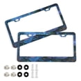 thumbnail image 1 of Aluminum License Plate Frame 2 Pack Car Exterior Accessory Car Tag Holder for Front Rear Plates Cars Decor Fantasy Luminous Flowers, 1 of 7