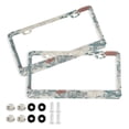 thumbnail image 1 of Aluminum License Plate Frame 2 Pack Car Exterior Accessory Car Tag Holder for Front Rear Plates Cars Decor Hand-drawn Deer and Cardinals, 1 of 7