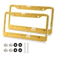 thumbnail image 1 of Aluminum License Plate Frame 2 Pack Car Exterior Accessory Car Tag Holder for Front Rear Plates Cars Decor Honey Jars and Bees Pattern, 1 of 7