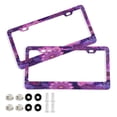 thumbnail image 1 of Aluminum License Plate Frame 2 Pack Car Exterior Accessory Car Tag Holder for Front Rear Plates Cars Decor Lavender Bohemian Pattern, 1 of 7