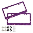 thumbnail image 1 of Aluminum License Plate Frame 2 Pack Car Exterior Accessory Car Tag Holder for Front Rear Plates Cars Decor Little Butterfly and Rose, 1 of 7