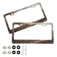 thumbnail image 1 of Aluminum License Plate Frame 2 Pack Car Exterior Accessory Car Tag Holder for Front Rear Plates Cars Decor Oil Painting Of Giraffe, 1 of 7