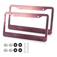 thumbnail image 1 of Aluminum License Plate Frame 2 Pack Car Exterior Accessory Car Tag Holder for Front Rear Plates Cars Decor Pink Heart-shaped Cloud, 1 of 7