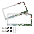thumbnail image 1 of Aluminum License Plate Frame 2 Pack Car Exterior Accessory Car Tag Holder for Front Rear Plates Cars Decor Red Roses on The Wall, 1 of 7