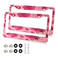 thumbnail image 1 of Aluminum License Plate Frame 2 Pack Car Exterior Accessory Car Tag Holder for Front Rear Plates Cars Decor Red Valentine's Day Pattern, 1 of 7