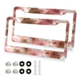 thumbnail image 1 of Aluminum License Plate Frame 2 Pack Car Exterior Accessory Car Tag Holder for Front Rear Plates Cars Decor Tie-dye Flowers Pattern, 1 of 7