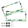 thumbnail image 1 of Aluminum License Plate Frame 2 Pack Car Exterior Accessory Car Tag Holder for Front Rear Plates Cars Decor Various Patterns Shamrocks, 1 of 7