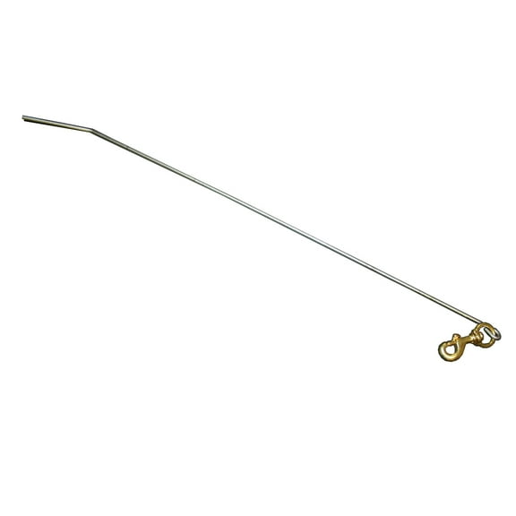 Aluminum Lobster Tickle Stick with Brass Bolt Snap Clip, 36"