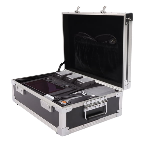 Aluminum Locking Storage Box Case Hard Storage Carry Case Hand Safe Box