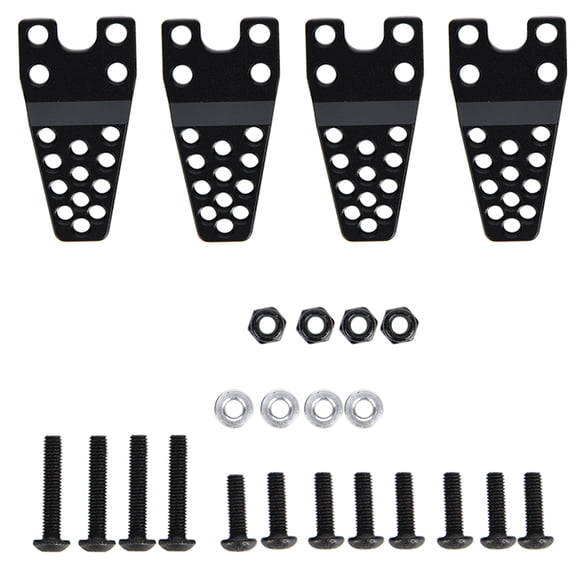Aluminum Lower Shock Mount Lift Kit Set for SCX10 Remote Control Car Threaded MountingBlack