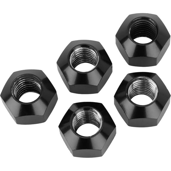 Speedway Motors Aluminum Lug Nuts 5/8-11 Coarse Thread Double Taper, 7075 Aircraft Grade Lightweight Double Sided Design, Black Anodized, 5 Pack Circle Track Racing