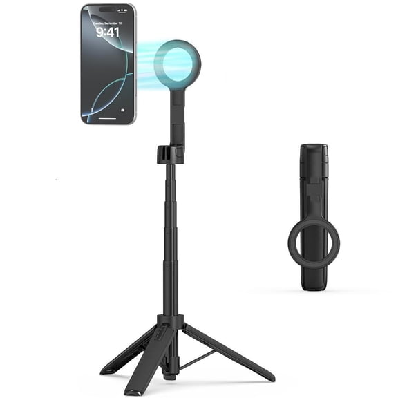 Aluminum Magnetic Phone Tripod Stick With Cold Shoe Mount And Fast Release Design For Content Creators