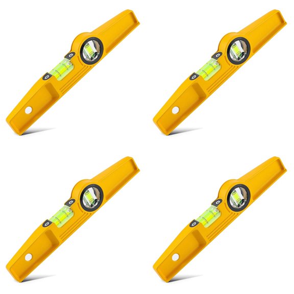 Aluminum Magnetic Spirit Level, 4-Piece 10-Inch Die-Cast Level for Home Use