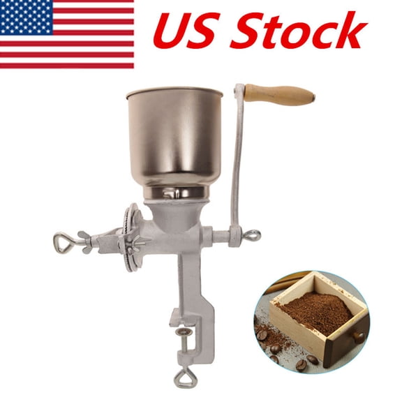 Aluminum Manual Hand Grinder Corn Coffee Food Wheat Grains Nut Mill Crank Cast