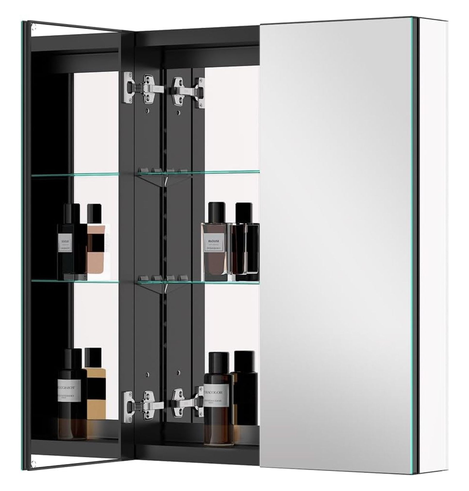 Aluminum Medicine with 2 Doors Recessed or Surface Mount