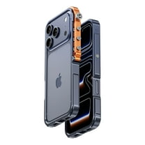 Aluminum Metal Bumper for iPhone 17 Pro, No Backplane Frame Hard Case Cover for iPhone 17 Pro, Metal Rugged Protective Frame, Military Grade Drop Protection, Blue