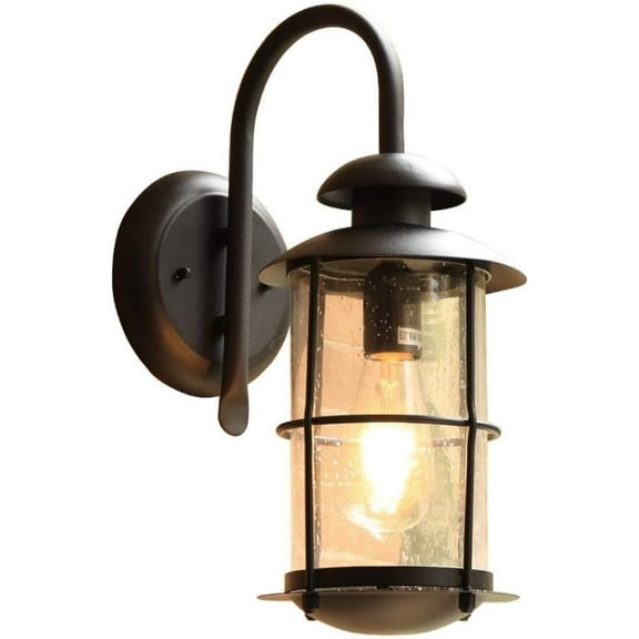 Aluminum Metal Glass Outdoor Wall Light Exterior Waterproof Patio Porch Lantern E27 Wall Mount Sconces Lighting Decor Barn Garden Park Garden Fence Wall Lighting