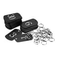 thumbnail image 1 of Aluminum Metal Key Tag, 1-35 Number Tag, ID Tag with Ring 2x1.2inch Black Rectangle Blank for Decoration, 35pcs, 1 of 5
