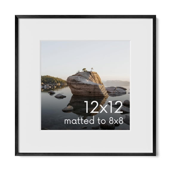 Aluminum Metal and Glass Single Picture Frame 12x12