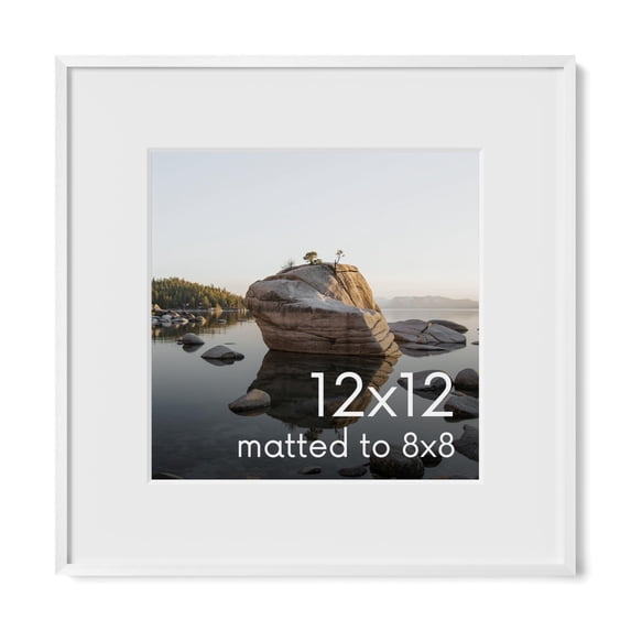 Aluminum Metal and Glass Single Picture Frame 12x12