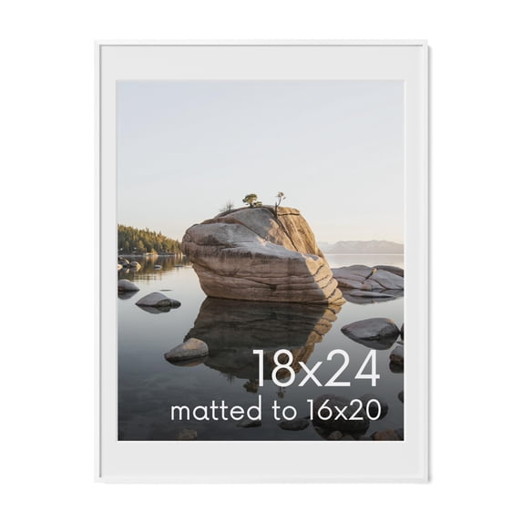 Aluminum Metal and Glass Single Picture Frame 18x24