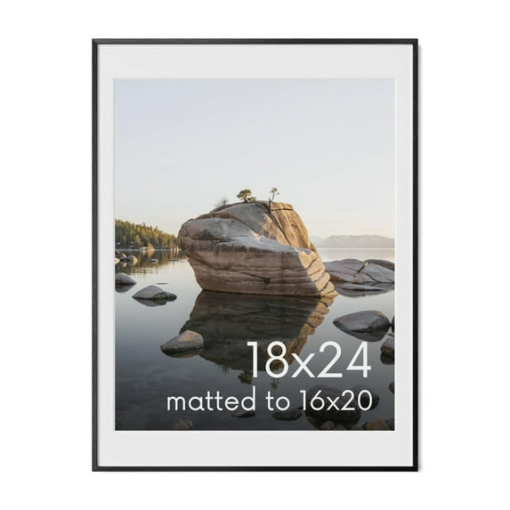 Aluminum Metal and Glass Single Picture Frame 18x24