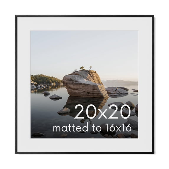 Aluminum Metal and Glass Single Picture Frame 20x20