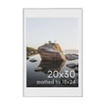 thumbnail image 1 of Aluminum Metal and Glass Single Picture Frame 20x30, 1 of 7