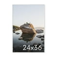 thumbnail image 1 of Aluminum Metal and Glass Single Picture Frame 24x36, 1 of 6