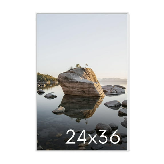Aluminum Metal and Glass Single Picture Frame 24x36