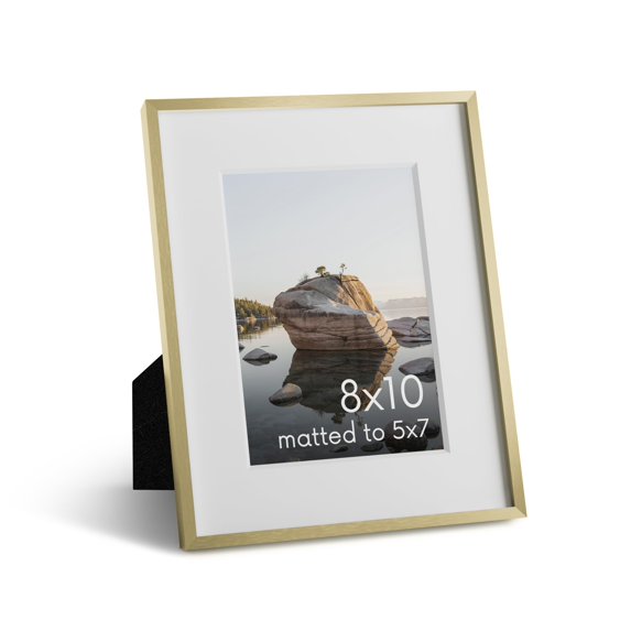 Aluminum Metal and Glass Single Picture Frame 8x10