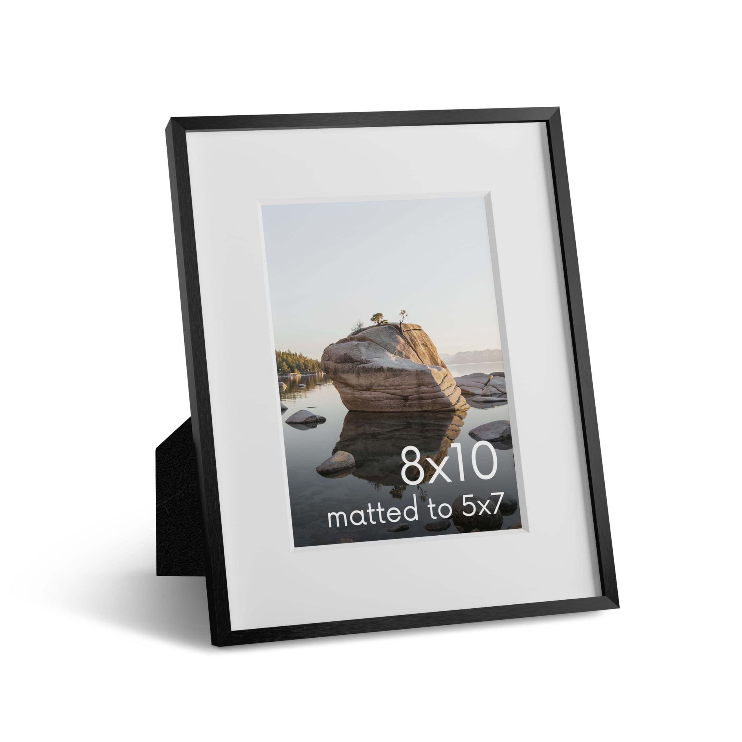 Black Aluminum 8x10 Picture Frame with Glass