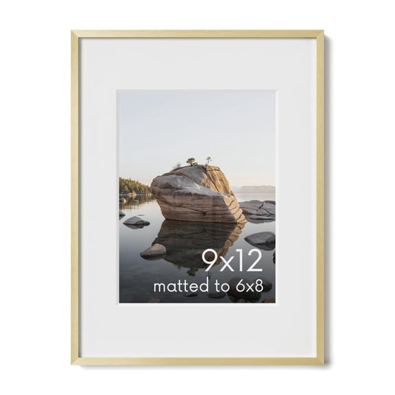 Aluminum Metal and Glass Single Picture Frame 9x12