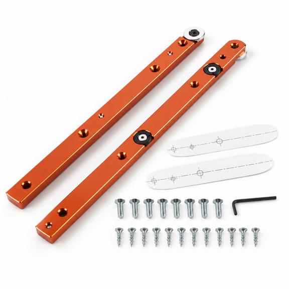 Aluminum Miter Bars 430mm 2 Pack Adjustable Fit For Reduced Play