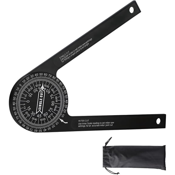 Aluminum Miter Saw Protractorangle finder 7-Inch Rust Proof Angle Finder Featuring Precision Laser Engraved Scales (LX-230)for Carpenters, Plumbers and All Building Trades
