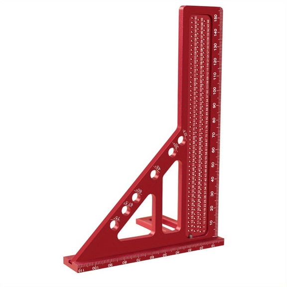 Aluminum Miter Triangle Layout Measuring Tool Measuring Ruler Woodworking Square Protractors 22.5-75 Degree