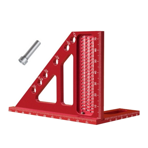 Aluminum Miters Square Ruler Woodworking Square High Accuracy Layout Measuring Tool with Clear Scalefor Projects