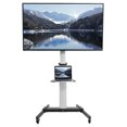 Aluminum Mobile TV Cart for 32 to 83 inch Screens up to 110 lbs, LCD