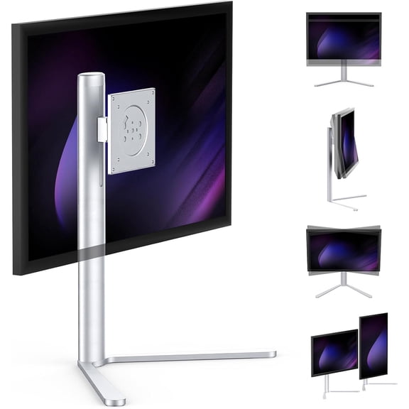 Aluminum Monitor Stand for Monitor 21 - 24 Weight 4.8-7.8 lb | Spring-Adjustable Height, Tilt, Swivel, Rotation, Computer Screens Vesa 75x75/100x100 Monitor Desk Mount for Office Home